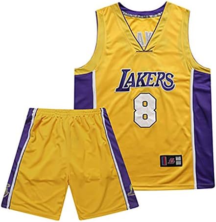 Men Basketball Jerseys Set - NBA Lakers Kobe Bryant #8 Basketball Uniform Summer Embroidered Shirt Vest Shorts