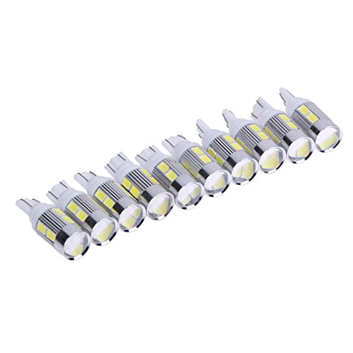 UEB 10 X Car Led Lights T10 5630 10smd Led Wide Light W5W 194 - Thumbnail 2