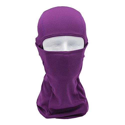 Binmer(TM) Tactical Motorcycle Cycling Hunting Outdoor Ski Full Face Mask Helmet (Purple)