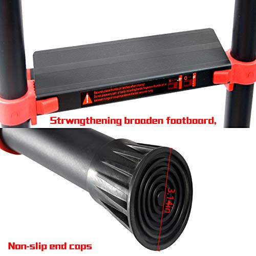 charaHOME 5+7 Step Ladders Telescopic Ladder with Aluminum 6 ft Tall Extendable Retractable Compact and Multi Position Ladder Telescoping Lightweight Portable Ladder Height-Locking Latches A-Frame - Thumbnail 5
