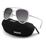 WELUK Polarized Aviator Sunglasses 60mm Large Frame Mens Womens Gradient UV400 L
