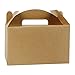 LaRibbons 25 Pack Treat Gift Boxes - 9.5 x 5 x 5 inches Brown Paper Box Recycled Kraft Gift Box Birthday Party Shower Favor Box