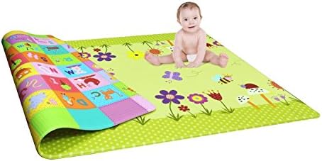 Ozoy Waterproof Double Sided Baby Play Mat (Multicolour, 120x180 cm)