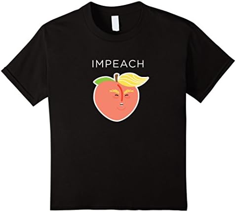 Kids Impeach Donald - Anti Trump Peach Emoji Shirt 10 Black