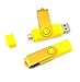 AreTop Dual Flash Drive 8GB OTG USB2.0 Flash Drive Disk Memory Stick Thumb Drives Pen Drive for Computers and Android Devices (Smartphones Tablets PC Samsung Galaxy, Note, LG, Lumia, etc. Yellow
