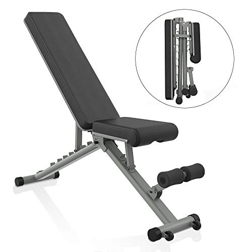 BARWING YouTen 4way Adjustable Bench Full Body Workout Decline/Flat/Incline Bench for Home Gym Gray