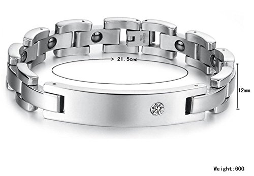 Magnetic Energy Power Balance Band Anti Fatigue Ionics Titanium Bracelet (Male) (601951083779)
