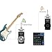 Getaria Wireless Guitar System Rechargeable Digital Transmitter Receiver Set for Electric Guitar Bass with 3.5mm to 6.35 mm (1/4 inch) Male to Female Stereo Cables