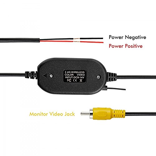 LYNN Wireless Color Video Transmitter and Receiver for the Vehicle Backup Camera/Front Car Camera (Wireless A= with Reverse Trigger line)