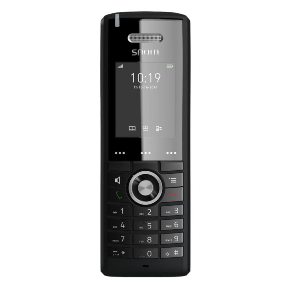 Snom M65 Professional DECT Handset (250 Hours Standby,2“ 176 x 220 px TFT,SW OTA upgrade,Vibration alert,belt clip,illuminated keypad),Black,00003969