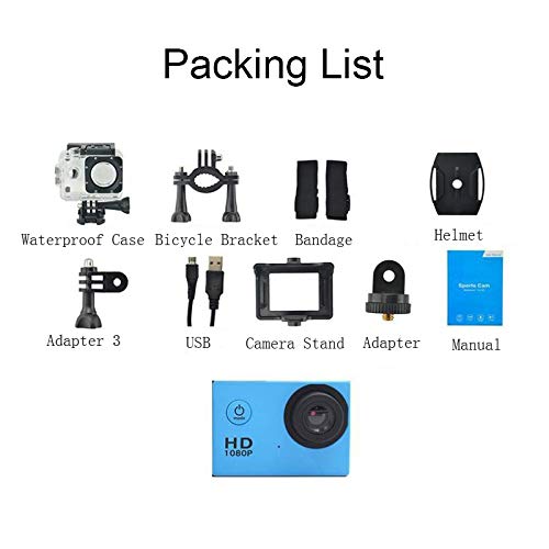 HMY Outdoor-Sport-Action-Kamera Unterwasser Mini-Kamera Wasserdicht Cam Bildschirm Multiple Color Water Resistant… – Bild 7