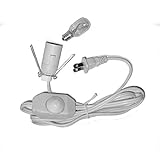 Electrical Salt Lamp Cord with Dimmer Switch, 15 Watt Light Bulb, and Wire Clip