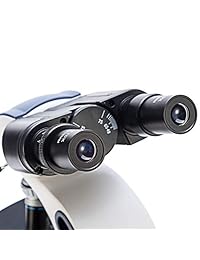 Swift SW380B 40X 2500X   Microscopio de laboratorio con ojales anchos 10X y 25X, fase mecánica, condensador abbe, enfoque ultrapreciso