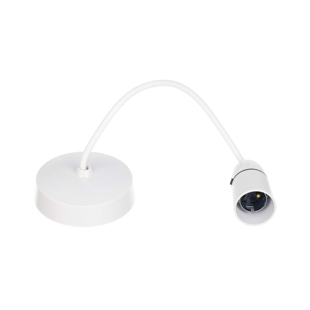 Invero 6" Inch Ceiling Pendant with Lamp Light Bulb Holder for BC Lamps (Bayonet) - White