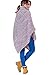 WozWoz Women's Polo Neck Knit Poncho Cape Jumper with Sleeves (Brown)