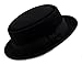Mens Crushable Wool Felt Porkpie Hat w/Feather