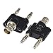 BNC Female to Dual Banana Male Plug Jack Binding Posts RF Coaxial Adapter BNC to BNC Male Banana Coax Jack Splitter Connector Pack of 2 primary