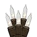 Gerson 92179 - 35 Light 11.5' Brown Wire Clear Miniature Christmas Light String Set