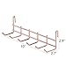 Simmer Stone Hook Rack for Wall Grid Panel, Small Metal Wall Hook, Hanging Storage Organizer Hook for Wall Storage and Display, Size 10” x 2.7” x 2.9”, Rose Gold