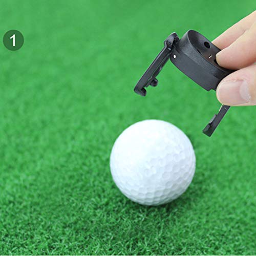 JJYHEHOT Golf Ball Pick Up Tool Saver Putter Grip Retriever Mini Foldable Plastic Claw Grabber Sucker Golf Accessories Tool, Black (4 Pack)