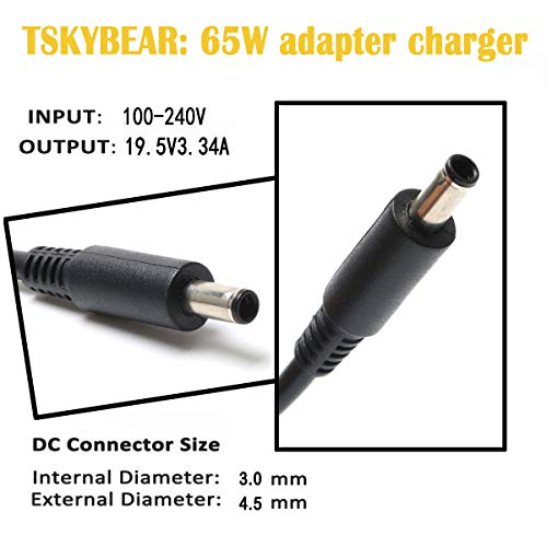 65W AC Adapter Laptop Charger Compatible for Dell Inspiron 15 5558 5559 5567 5568 3567 5565 3558 5551 5555 7560 7570 7579 7569 3551 3552 3565 Series Charger 17 5767 5755 5758 5759 Power Supply Cord