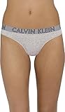 Calvin Klein Women's Ultimate Cotton Thong, Grey Heather, S