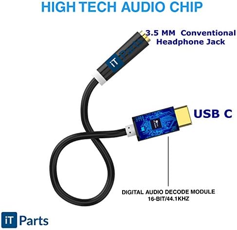 Pixel 2 to headphone adapter 3.5 MM Audio Adapter Jack Cable Dongle for Headphone, MUSIC ONLY, NO PHONE CALLS! USBC Male to Female Stereo Earphone Convertor 4 Moto Z, Google Pixel 2/2XL, HTC, Samsung