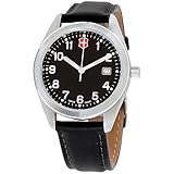Victorinox Garrison Black Dial Leather Strap Men's Watch 26034CB