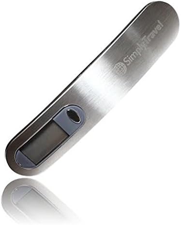 Luggage Scale - Best Electronic, Portable, Compact, Lightweight Gadget for Suitcase Weighing - Easy to Read Large LCD Backlight Display - Great Travel Gift and Saves on Airline Fees by SimplyTravel