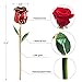 DEFAITH 24K Gold Dipped Real Rose Gifts, Great Wedding Anniversary Valentines Day Love Gift for Her Wife Girlfriend Spouse, with Stand (Red Original)