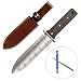 CIELCERA 12" Hori Hori Garden Knife with Free Diamond Sharpening Rod, Stainless Steel Blade with Protective Handguard and Full Tang Handle, Comes with Thick Sheath and Gift Box primary
