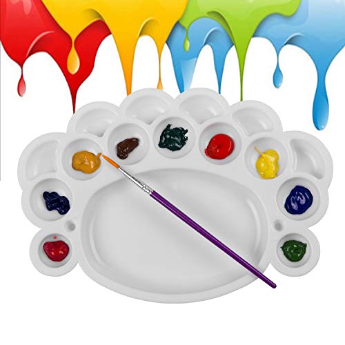 Paint Trays for Kids - Paint Palettes Holders Plastic for Painting Craft Art Rock Project Cupcake Decorating, 12 Pack