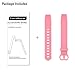 GreenInsync for Alta HR Band, Fitbit Alta HR Replacement Band Small Accessory Watch Buckle Wristbands for Fitbit Alta/Fitbit Alta HR Strap Bracelets W/Same Color Metal Clasp and Fastener (Pink)