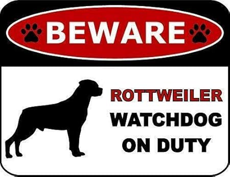 beware of dog sign rottweiler