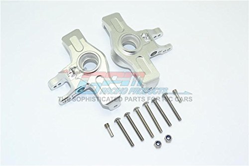 GPM Traxxas Unlimited Desert Racer 4X4 (#85076-4) Upgrade Parts Aluminum Front Knuckle Arms - 1Pr Set Silver