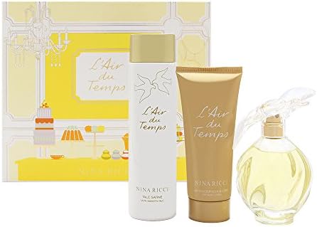 Nina Ricci L'Air du Temps 3 Piece Set - 3.4 EDT, 3.4 Soft Body Lotion, 4.2 Satin Smooth Talc
