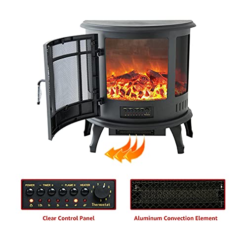 FLAME&SHADE Electric Fireplace Stove for Indoor use, 25 inch Portable