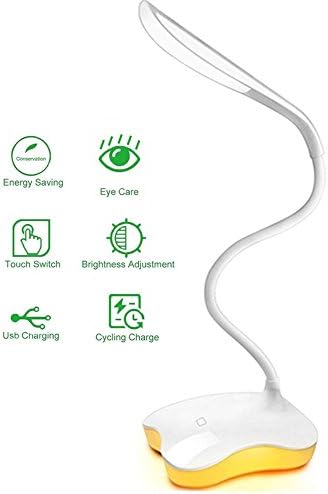 Desk Lamp Lights, Jabond Book Light with USB Charging Port 3 Levels Brightness Touch Control Eye Care Desk LED Light Lamp for Reading Working Sleeping