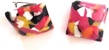 Trims UnlimitedButton Covers Cufflink Multi Color Resin •Button Clips -1 Pair - Alternative to Cufflinks For Regular Shirts
