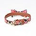 Fourhorse Small Dog and Cat Collars with Cute Blue Flowers Bandana and Bowtie , Adjustable Buckle Soft and Comfortable