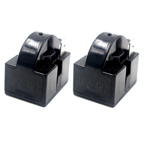 Ninetonine 4.7 Ohm 1 Pin Refrigerator PTC Starter Relay Black Pack of 2