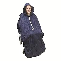 YFjyo Wheelchair Poncho - Adult Elderly Seniors Wheelchair Cape -Full Waterproof & Windproof Wheelchair Cover with Hood