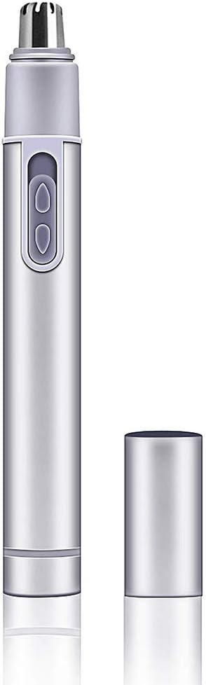 Mini-size & Portable Nose Hair Trimmer, Painless Nasal Hair Trimmer, Stainless Steel Nose Hair Removal for Man & Women, Battery-Operated