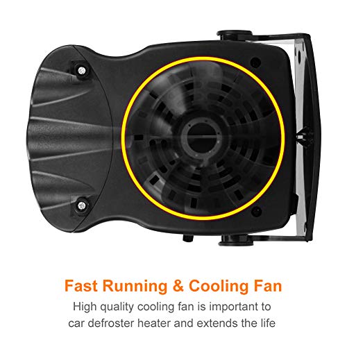 Keenso Portable Car Heater, Car Heater That Plugs into Cigarette Lighter Car Defroster Defogger 3 Wide Outlet