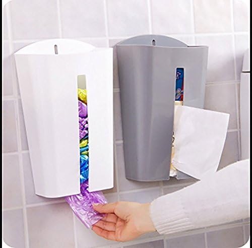 Anvey New Wall Mount Container Holder Garbage Bag Organizer Also Works As Tissue Paper Holder