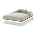 South Shore Basic Platform Bed with Moldings, Queen 60-Inch, Pure White