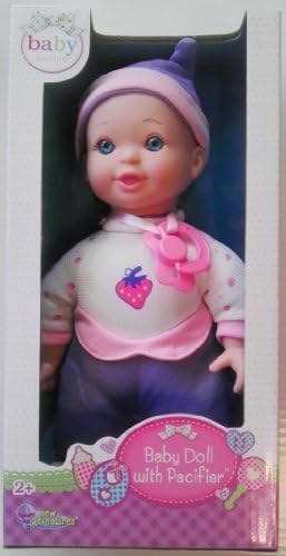 Amazon.com: Muñeca bebé con chupete (Baby Basics – Camisa blanca con fresa y Morado pantalones) por New aventuras de bebé Basics: Toys \u0026 Games
