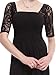 Ever-Pretty Half Sleeve Square Neckline Ruched Waist Evening Dress 08038