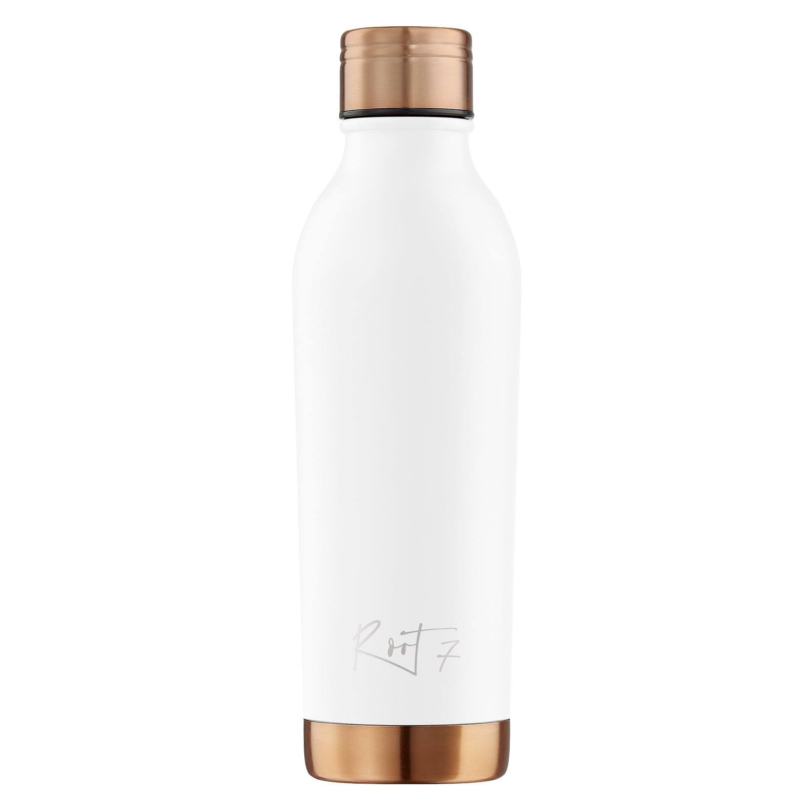 Root7 Bottle | Stainless Steel Water Bottle | VIP White Split 500 ml | Double Walled & Copper Insulated | Reusable Thermal Flask | BPA Free, Leak - Proof Bottle | Cold for 30 Hours & Hot for 20 Hours