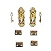 12pcs Cabinet Closet Mini Hinge for 1/12 Dollhouse Miniature Furniture - Golden